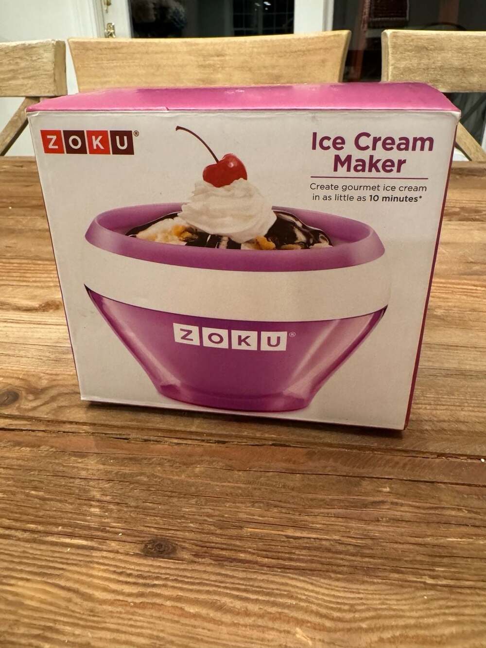 Zoku Instant Ice Cream Maker Purple Compact Make and Serve Bowl